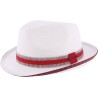 bicolour small brim hat
