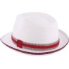bicolour small brim hat