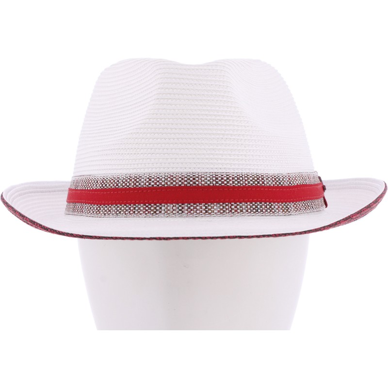 bicolour small brim hat