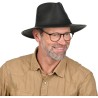 Chapeau pluie grand bord imperméable ou tissu effet dél