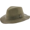 Chapeau formé en coton huilé imperméable uni