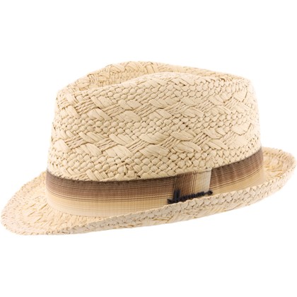 Chapeau petit bord papier lala, bord cousu