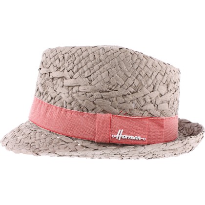 Chapeau petit bord en paille papier