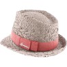 Chapeau petit bord en paille papier