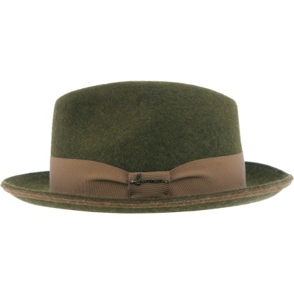 Chapeau petit bord en feutre uni avec gros grain uni + noeud