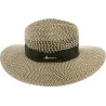 Chapeau grand bord en paille polypropylène cousue, déformable, avec un