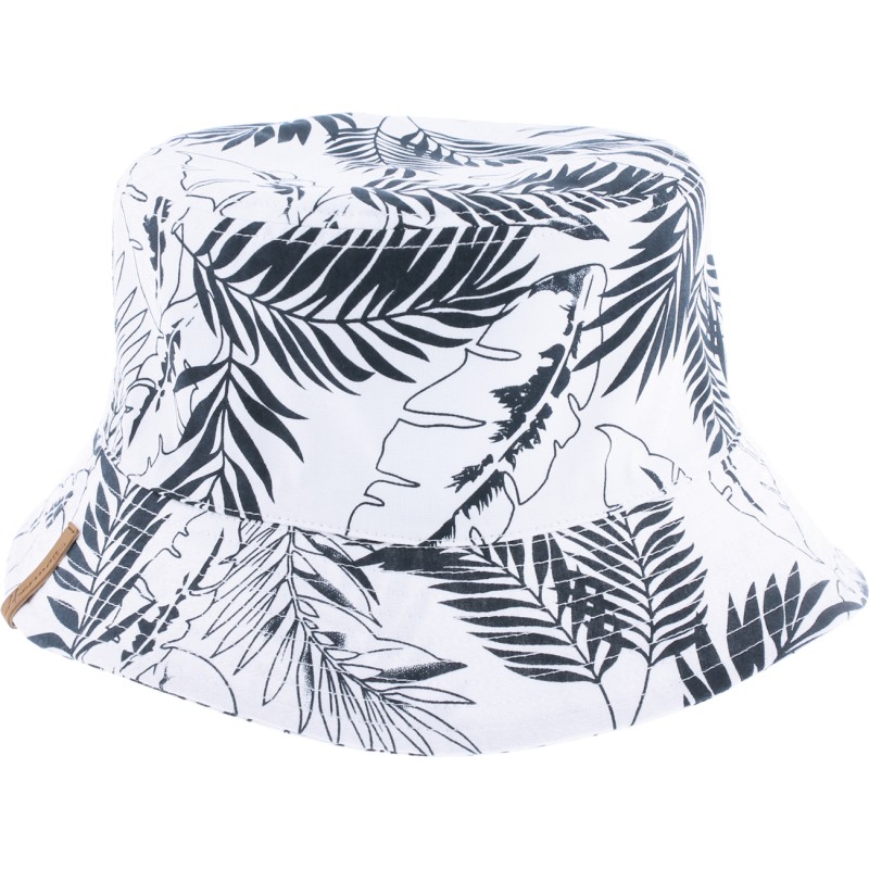 bob herman en coton, imprimé tropical blanc et noir