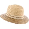 Chapeau grand bord en paille raffia et tournesol