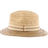 Chapeau grand bord en paille raffia et tournesol