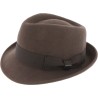 Chapeau feutre petit bord + gros grain ton sur ton