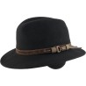 Chapeau feutre uni avec cache-oreilles et ceinture