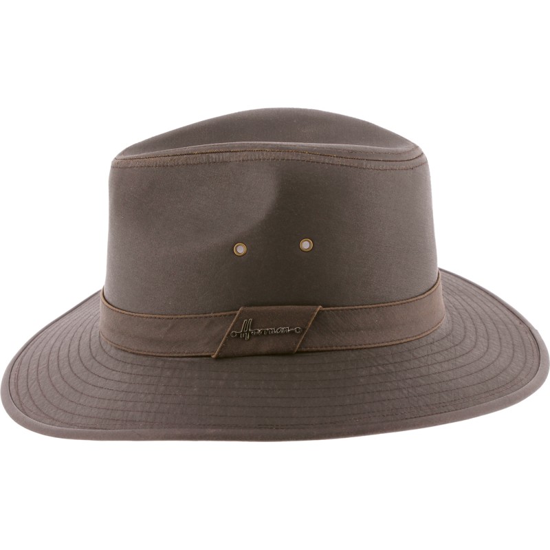 Chapeau pluie grand bord imperméable ou tissu effet délavé