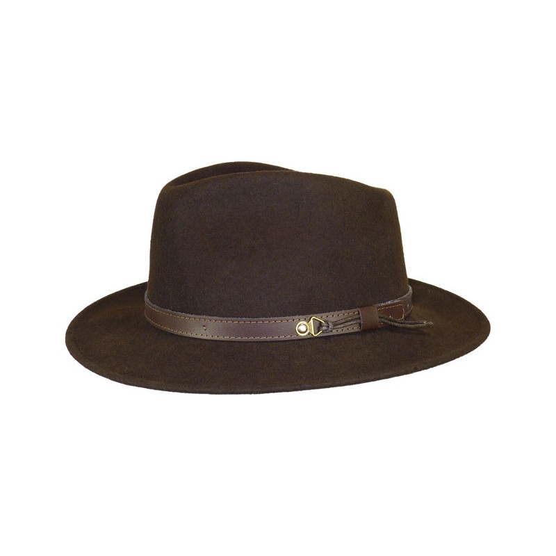 Chapeau feutre uni + ceinture