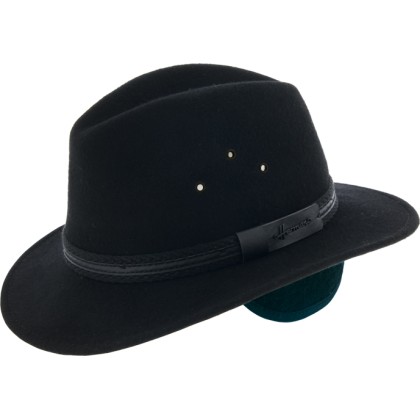 Wool felt hat with ear protection