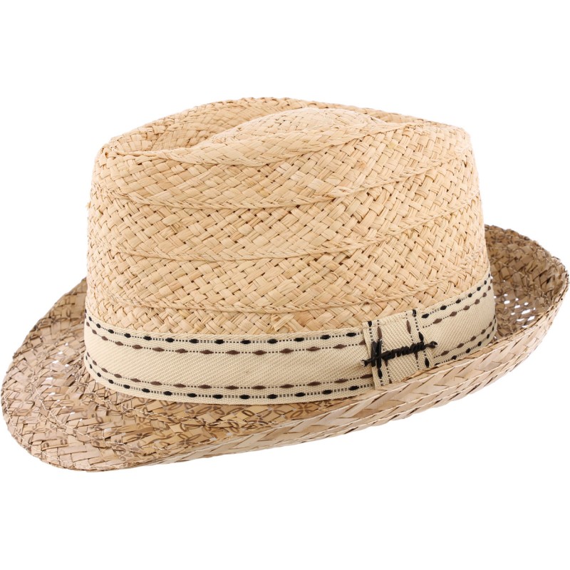 Chapeau petit bord en paille raphia et tournesol