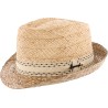 Chapeau petit bord en paille raphia et tournesol