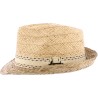 Chapeau petit bord en paille raphia et tournesol