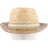 Chapeau petit bord en paille raphia et tournesol