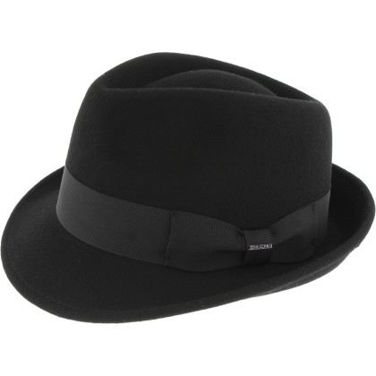 Chapeau feutre petit bord + gros grain ton sur ton