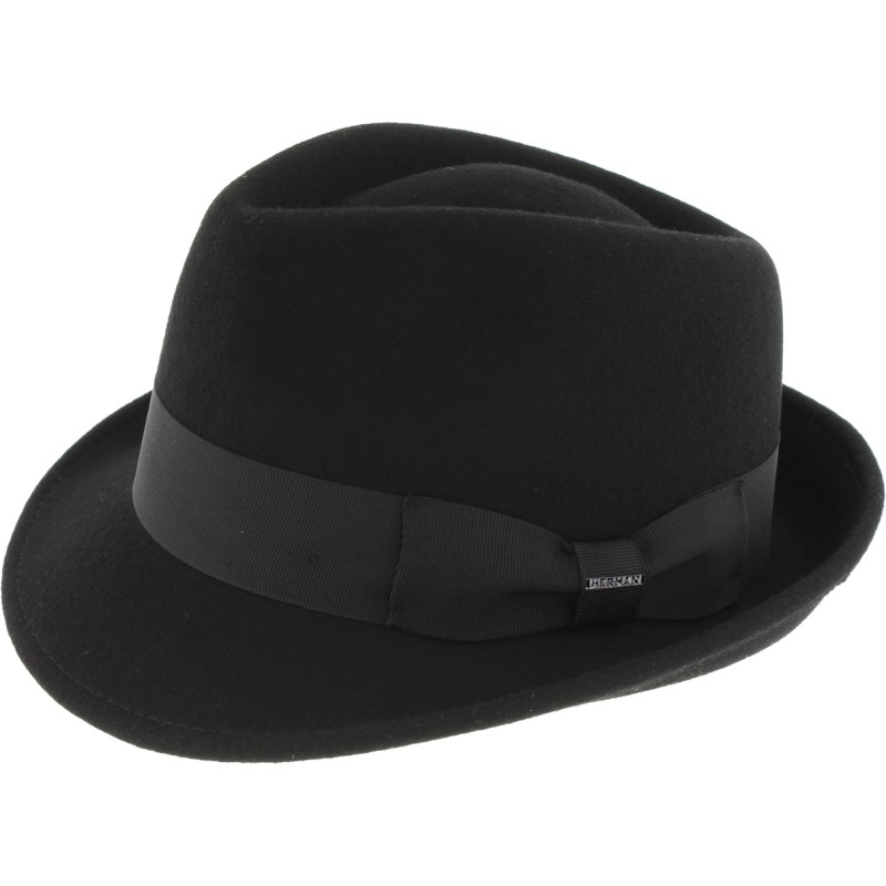 Chapeau feutre petit bord + gros grain ton sur ton