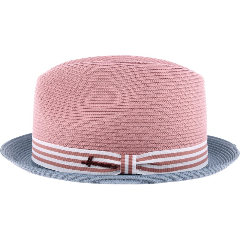 Chapeau petit bord bicolore