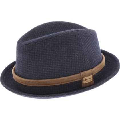 Chapeau petit bord homme avec ceinture en faux cuir