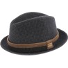 Chapeau petit bord homme avec ceinture en faux cuir