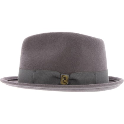 Chapeau feutre uni petit bord avac gros grain uni + noeud
