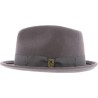 Chapeau feutre uni petit bord avac gros grain uni + noeud