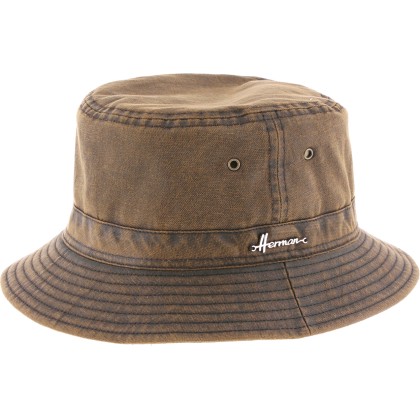 chapeau bob herman de pluie tissu effet delave