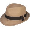 Chapeau feutre petit bord relevé à l'arrière uni + gros grain uni