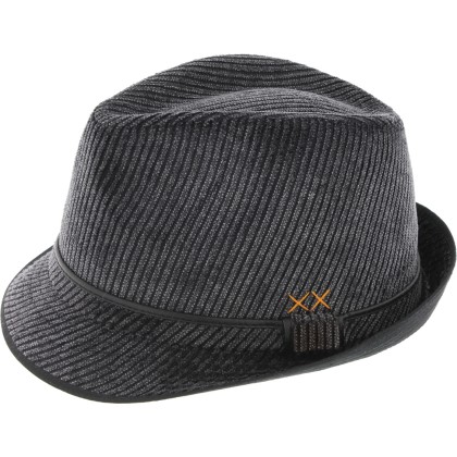 Chapeau petit bord en velours cottelé