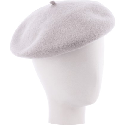 Wool felt beret, with drawstring