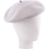 Wool felt beret, with drawstring