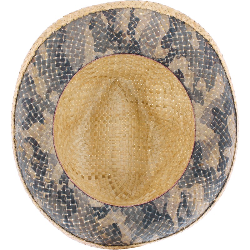chapeau de paille avec imprimé dessous chapeau de paille avec imprimé dessous