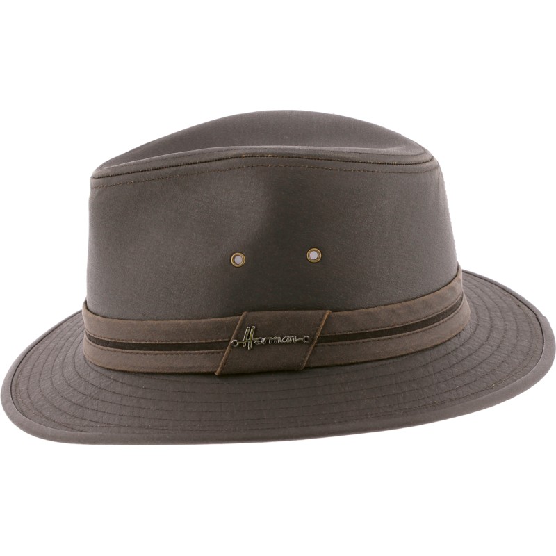 chapeau mixte impermeable marron