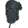 Chapka imitation cuir + fausse fourrure