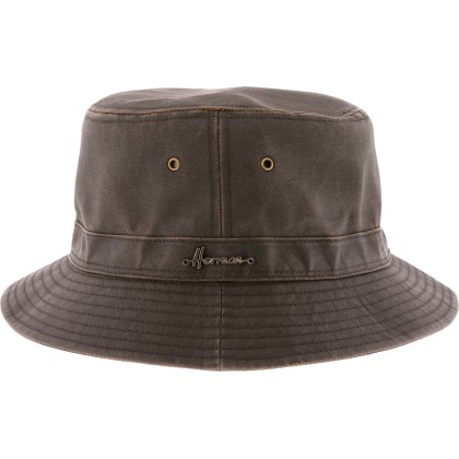 chapeau bob herman de pluie impermeable coloris marron foncé