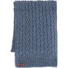 echarpe hiver en maille bleu denim 160cm