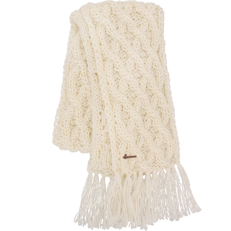 Echarpe trict losanges unie + franges