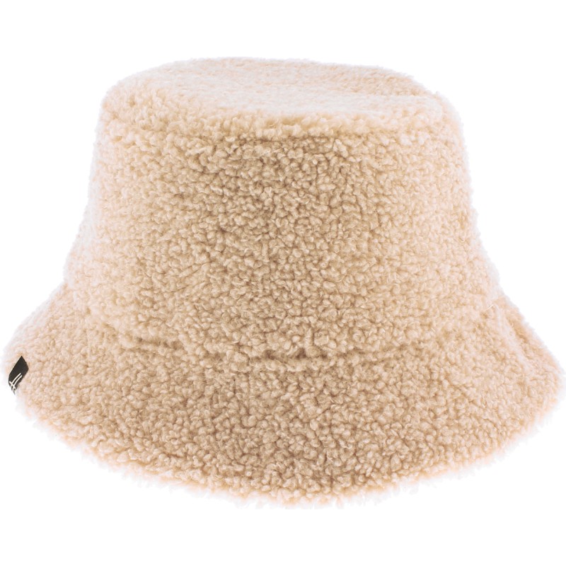 Flexible and reversible bucket hat in soft material on one side and pl Flexible and reversible bucket hat in soft material on one side and pl