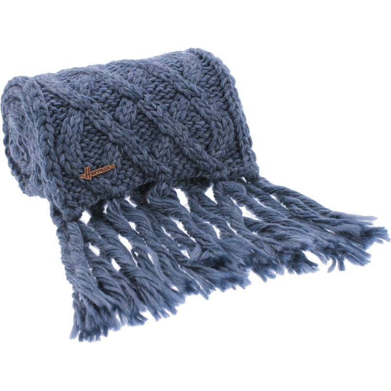 Echarpe trict losanges unie + franges