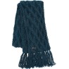 echarpe hiver a franges en grosse maille torsadee