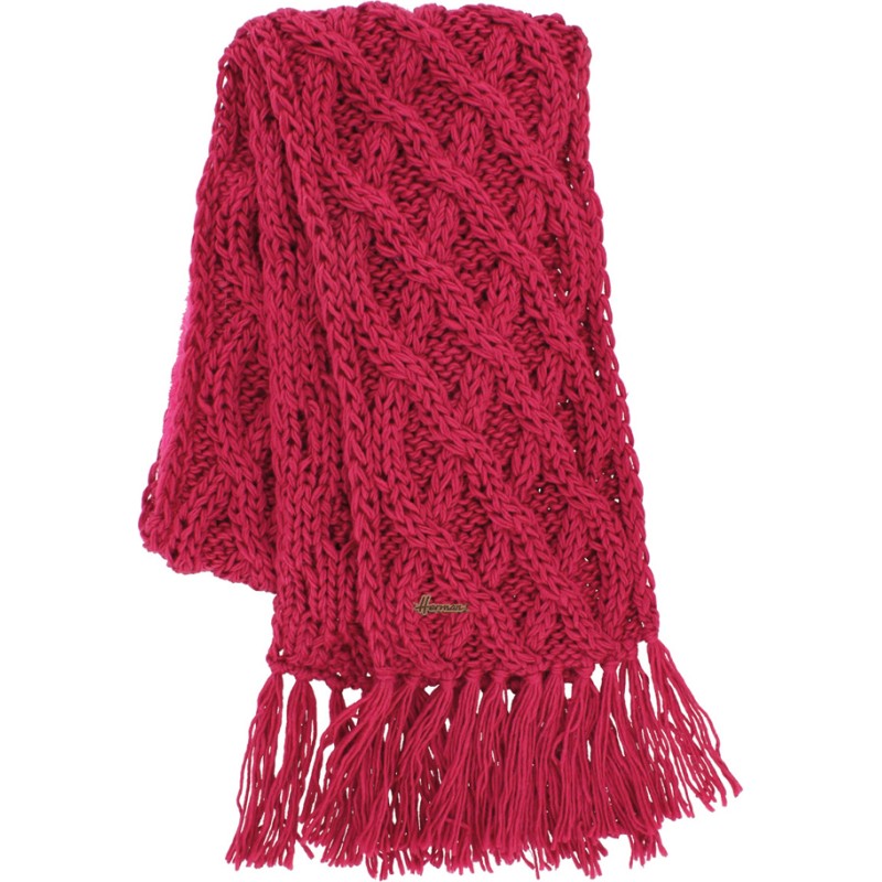 Echarpe trict losanges unie + franges