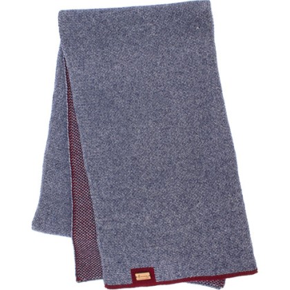 echarpe homme hiver bleue liseret rouge