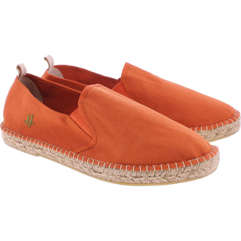 espadrille femme unie couleur rouille