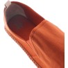 Cotton espadrilles with thick sole, elastic bands and back heel in lea
