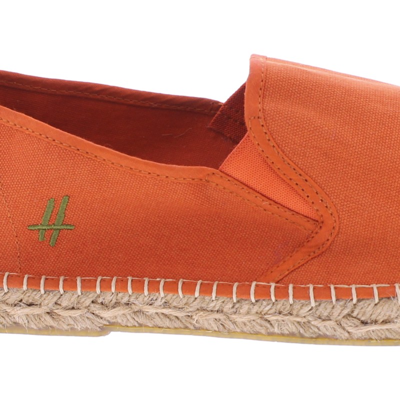 Espadrilles en coton avec semelle épaisse et talon en cuir, bandes éla Espadrilles en coton avec semelle épaisse et talon en cuir, bandes éla
