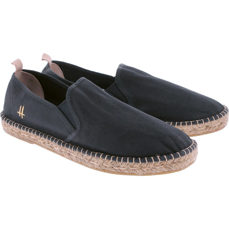 espadrille homme unie couleur noire