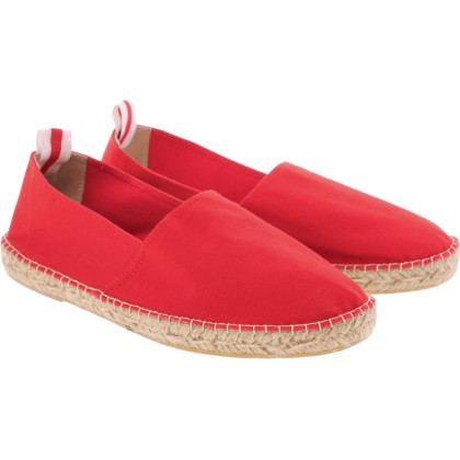 espadrille mixte unie rouge